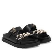 Klapki i japonki damskie - Klapki Guess FLJFT5 ELE03 Czarny - miniaturka - grafika 1