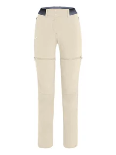 Spodnie sportowe damskie - Salewa Spodnie softshellowe  Zipp-Off "Pedroc" w kolorze kremowym - grafika 1