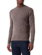 Swetry męskie - United Colors of Benetton Sweter męski, Brązowy i niebieski 9e4, S - miniaturka - grafika 1