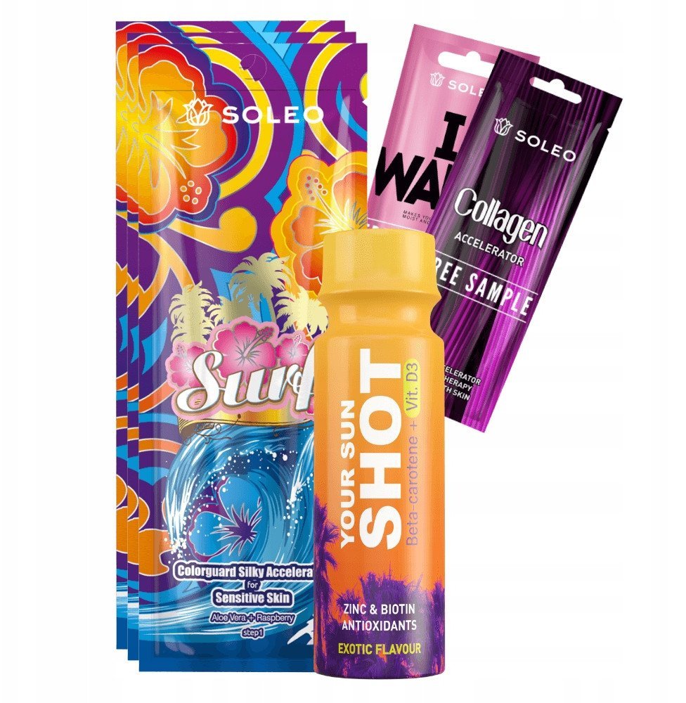 Soleo Surf 3x15ml Przyspieszacz Opalania + Gratisy