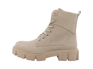 Botki damskie - Tom Tailor Damskie sztyblety 6390810008, kremowe, 38 EU, kremowy, 38 EU - miniaturka - grafika 1