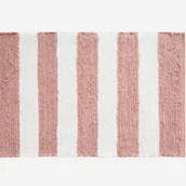 Dywany dla dzieci - Dywanik dziecięcy z bawełny w różowe i białe paski 60x90 cm Miękki, trwały i dekoracyjny - miniaturka - grafika 1