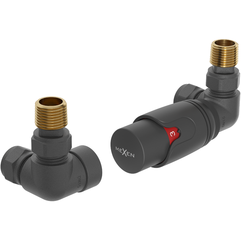 Mexen G00 zestaw termostatyczny osiowy, antracyt - W903-900-66