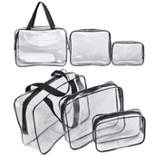 Kosmetyczki, organizery i kuferki - Kosmetyczka 3 Szt. Przezroczysta - miniaturka - grafika 1