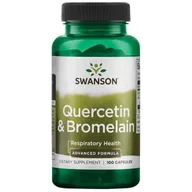 Witaminy i minerały dla sportowców - SWANSON Quercetin&Bromelain 100caps - miniaturka - grafika 1