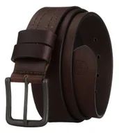 Paski - Brązowy pasek męski PETERSON skórzany szeroki klasyczna klamra elegancki do jeansów brązowy - miniaturka - grafika 1