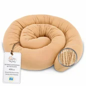Poduszki do karmienia - Poduszka boczna do spania muślinowa poduszka na ciało węża 400 cm - długa poduszka bed roll poduszka do spania pod szyję beżowy - miniaturka - grafika 1