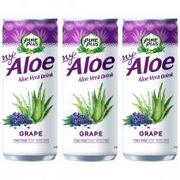 Soki i napoje niegazowane - Pure Plus Napój z aloesem Aloe Vera Drink Winogrono zestaw 3 x 240 ml - miniaturka - grafika 1