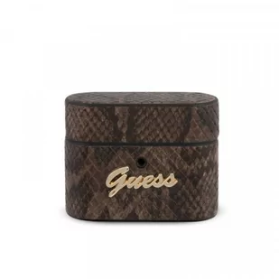 Guess Guess Python Collection Etui Airpods Pro brązowy GUACAPPUSNSMLBR - Akcesoria do słuchawek - miniaturka - grafika 2