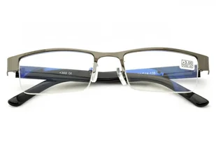 Plusy Okulary do czytania Moc: +4.00 metalowo-żyłkowe ST308 - Okulary korekcyjne, oprawki, szkła - miniaturka - grafika 1