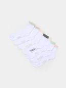 Skarpetki dla dzieci - Sinsay - Bawełniane skarpetki 7 pack - biały - miniaturka - grafika 1