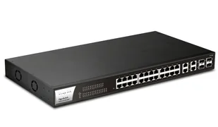 DrayTek VigorSwitch P1282 24x 1 Gigabit PoE+, 4x RJ45/SFP 1 Gigabit - Switche - miniaturka - grafika 1
