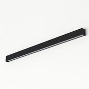 Lampy ścienne - Nowodvorski Kinkiet STRAIGHT WALL LED SILVER L 122cm T8 22W czarny 7595 - miniaturka - grafika 1