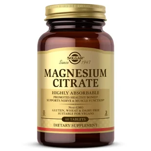 SOLGAR SOLGAR Magnesium Citrate 60tabs - Witaminy i minerały dla sportowców - miniaturka - grafika 1