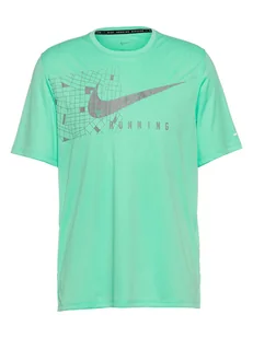 Nike Koszulka w kolorze miętowym do biegania - Koszulki sportowe męskie - miniaturka - grafika 1