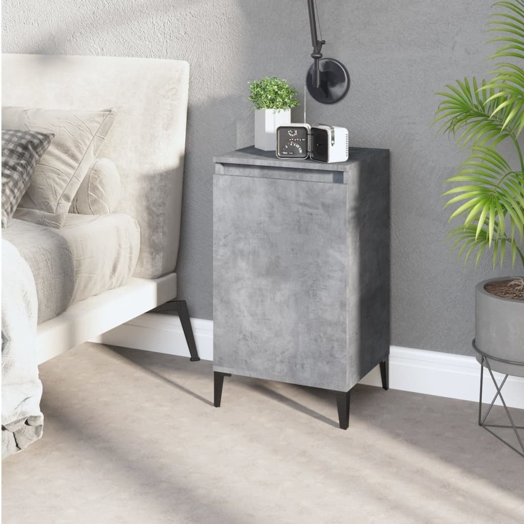 vidaXL Stolik nocny betonowy szary 40x35x70 cm materiał drewnopochodny - Stolik nocny - Szafki nocne - Szafa - Szafka nocna