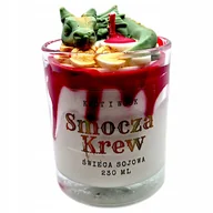 Świece - Świeca naturalna sojowa ozdobna Smok prezent ręcznie wykonana Smocza krew - miniaturka - grafika 1