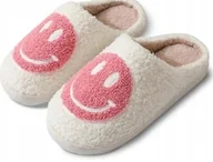 Kapcie damskie - Kapcie Damskie Wsuwane Z Naszywką Beżowe 40-41 Ż7D - miniaturka - grafika 1