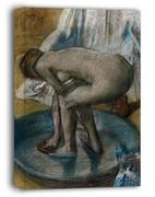 Obrazy i zdjęcia na płótnie - Woman Bathing in a Shallow Tub, Edgar Degas - obraz na płótnie Wymiar do wyboru: 70x100 cm - miniaturka - grafika 1