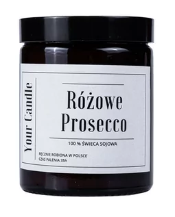 Świece - YOUR CANDLE (ŚWIECE SOJOWE) ŚWIECA SOJOWA RÓŻOWE PROSECCO 180 ml - YOUR CANDLE - grafika 1