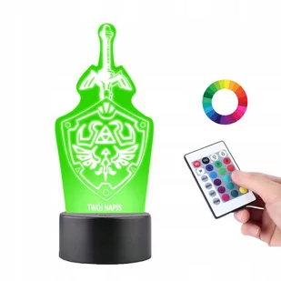 Lampka na Biurko Statuetka 3D Gra Zelda Logo - Lampy pozostałe - miniaturka - grafika 1