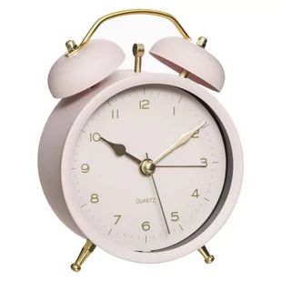 Zegar stołowy budzik retro różowy - Zegary - miniaturka - grafika 1