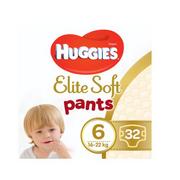 Pieluchy - Huggies pieluchomajtki Elite Soft Pants XXL rozm 6 32 szt - miniaturka - grafika 1