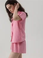 Moda i Uroda OUTLET - Reserved - Dwuczęściowa piżama z bawełny - fioletowy - miniaturka - grafika 1