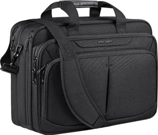Torba KROSER KROSER Biznesowa torba na laptopa 17,3" rozszerzana pojemna teczka na ramię - Torby na laptopy - miniaturka - grafika 1