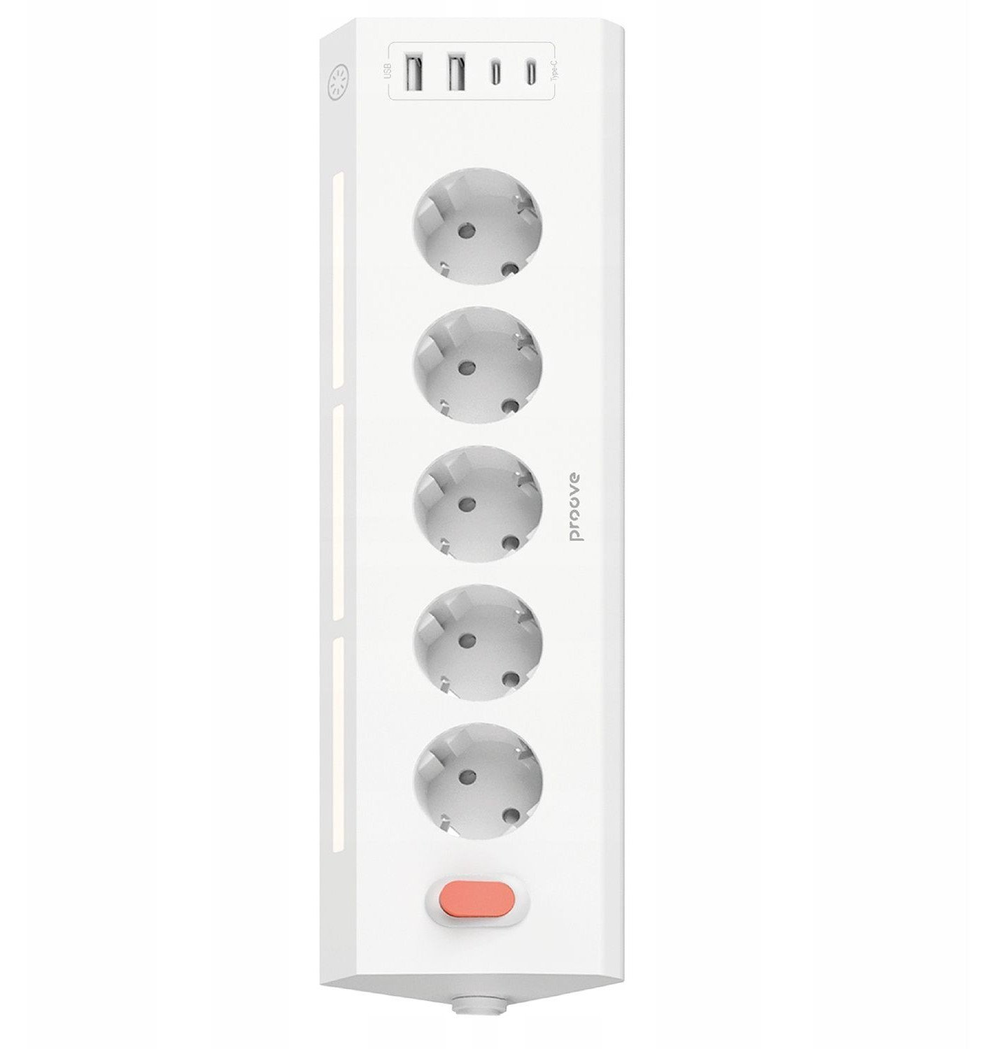 Listwa Przeciwprzepięciowa Zasilająca Przedłużacz 5xac 2x Usb 2x Usb-c 1,6m / Psps25002202 / Prism Socket Power Strip SB10605