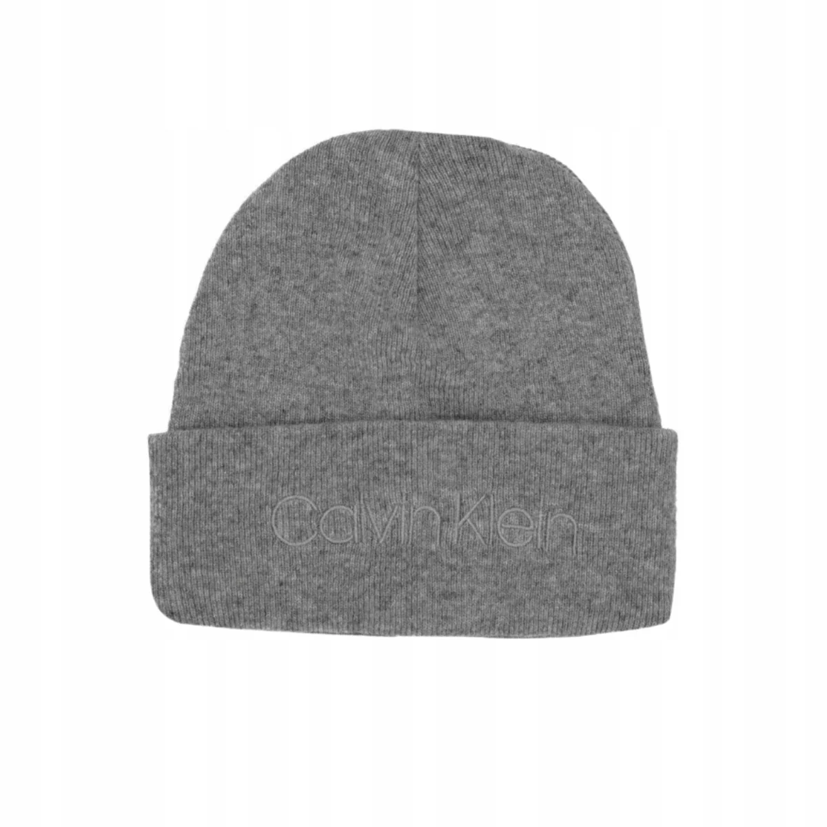 CALVIN KLEIN ZIMOWA CZAPKA MĘSKA CASUAL BEANIE SZARA