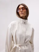 Moda i Uroda OUTLET - Reserved - Bawełniana kurtka z wiązaniem - złamana biel - miniaturka - grafika 1