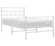 Łóżka - Łóżko białe metalowe 100x200 W2-W08 - miniaturka - grafika 1