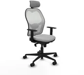 Fotele i krzesła biurowe - Krzesło Biurowe z Zagłówkiem Piqueras y Crespo 1D036N2 Jasnoszary - miniaturka - grafika 1