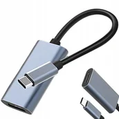 Huby USB - ADAPTER PRZEJŚCIÓWKA KABEL USB-C NA HDMI 4K 60Hz 18CM USB 3.1-C DO LAPTOPA - miniaturka - grafika 1