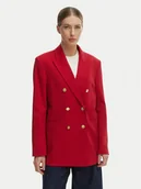 Marynarki i żakiety damskie - Tommy Hilfiger Marynarka WW0WW50784 Czerwony Relaxed Fit - miniaturka - grafika 1