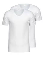 Koszulki męskie - CALIDA Męski T-shirt, biały, 52/54 PL - miniaturka - grafika 1