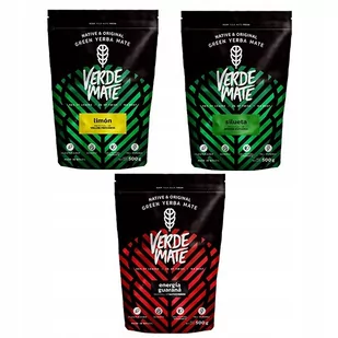 Zestaw Yerba Verde Mate Green 3x500g rózne rodzaje - Yerba Mate Zestaw Yerba Verde Mate Green 3x500g rózne rodzaje - Yerba Mate - miniaturka - grafika 1