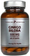 Suplementy naturalne - Pureline Nutrition Ginkgo Biloba Miłorząb japoński 500mg, 60 kaps. - miniaturka - grafika 1