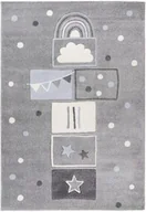 Dywany dla dzieci - Dywan dziecięcy 3d Lalee Kids Happy HAP 302 silver - miniaturka - grafika 1