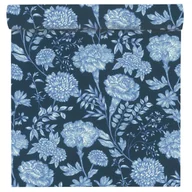 Tapety - Tapeta kwiaty niebieska winylowa na flizelinie - miniaturka - grafika 1