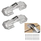 Zawiasy, okucia i inne akcesoria - Zawias ukryty, zawias wpuszczany, 3" 90°, ze śrubami, do drzwi szafek bezramowych, 4 sztuki - miniaturka - grafika 1