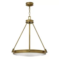 Lampy sufitowe - Elstead Lighting Żyrandol LAMPA wisząca HK/COLLIER/P HINKLEY klasyczna OPRAWA zwis na łańcuchu antyczny mosiądz biały - miniaturka - grafika 1