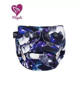 Pieluszka wielorazowa AIO, Unicorns Black - PREMIUM, bambus-bawełna ULTRA, Newborn (3-6 kg), napy, Magabi - Pieluchy - miniaturka - grafika 1