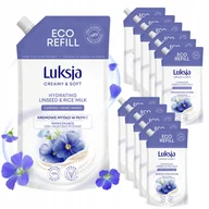Mydła - Mydło w Płynie Luksja Eco Len i Mleczko Ryżowe x12 - miniaturka - grafika 1