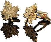 Spinki do mankietów i krawatów - Spinki do mankietów wzór LIŚĆ KLONU - miniaturka - grafika 1