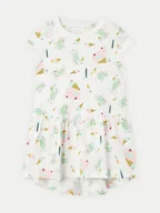 Sukienki i spódniczki dla dziewczynek - NAME IT Sukienka codzienna Vigga 13215107 Biały Regular Fit - miniaturka - grafika 1