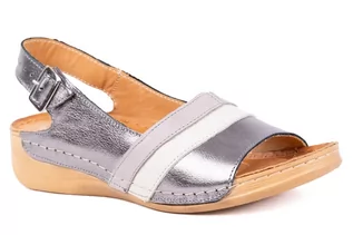 Sandały damskie - Komfortowe sandały damskie , komfortowe na tęższe stopy - grafika 1