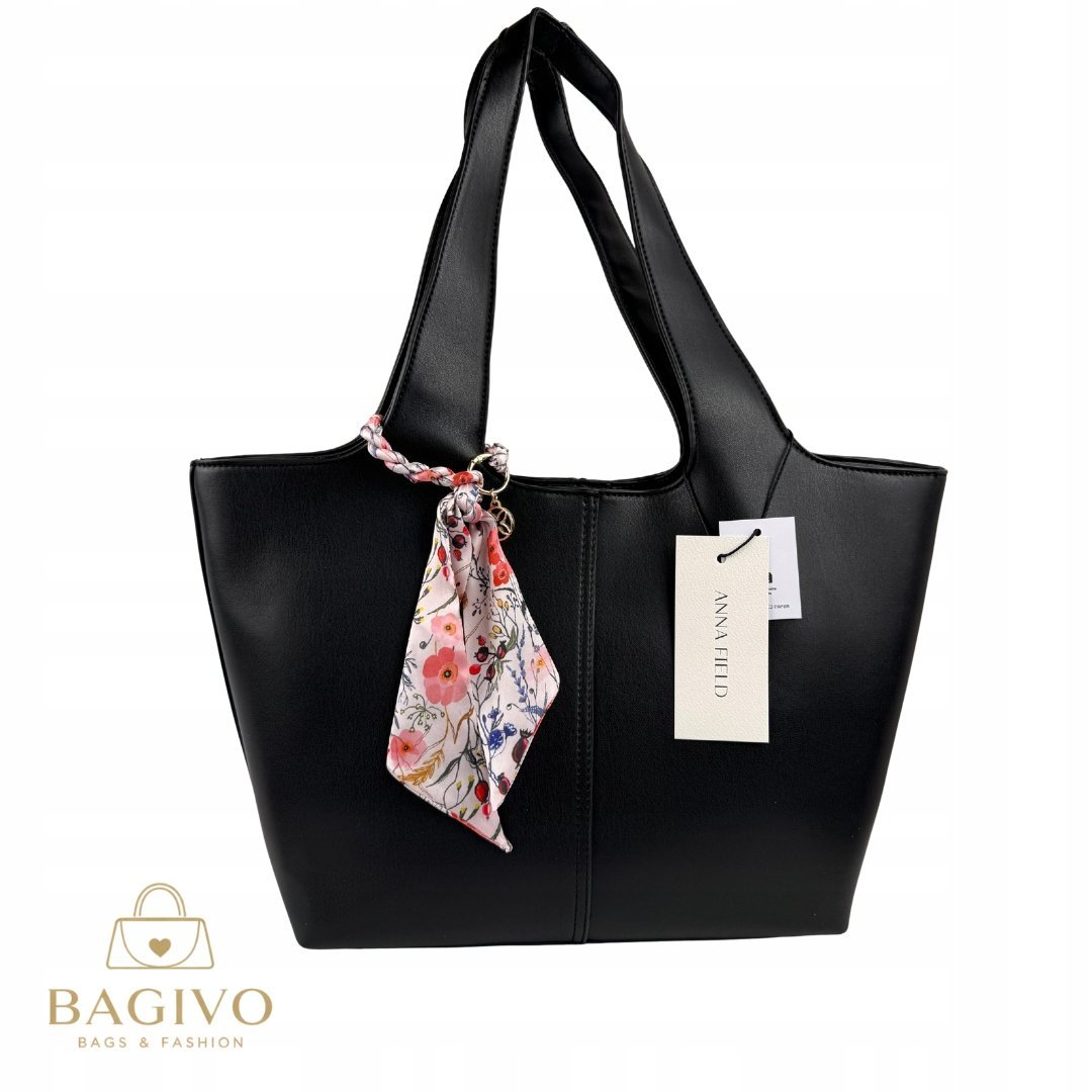 Anna Field torba shopper czarna damska na zakupy AN651H1I0-Q11