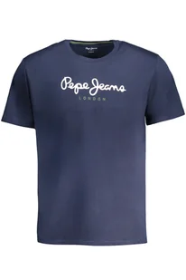 NIEBIESKI T-SHIRT MĘSKI Z KRÓTKIM RĘKAWEM PEPE JEANS - Portfele - miniaturka - grafika 1